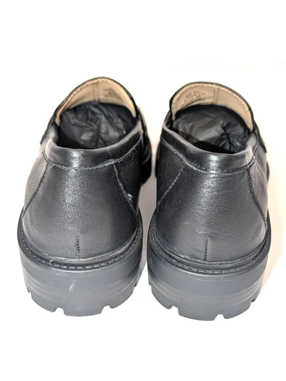 NWOT Banana Republic | Leather Vee Strap Lugg Sole Black Loafers | Size 8.5